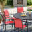 8-Person Round Patio Dining Set with 60" Dining Table and 8 Stackable PVC-coated polyester Chairs-762524939