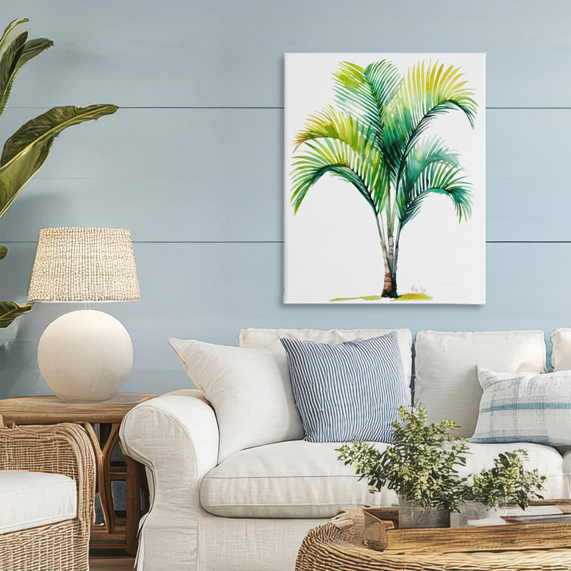 Toile de palmier bord de mer, conception par Shelly Craig, H 30 po x l 24 po
