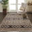 JUTA Machine Washable Moroccan Geometric Diamond Design Performance Area Rug Brown Black  Non-Slip Backing-801643687
