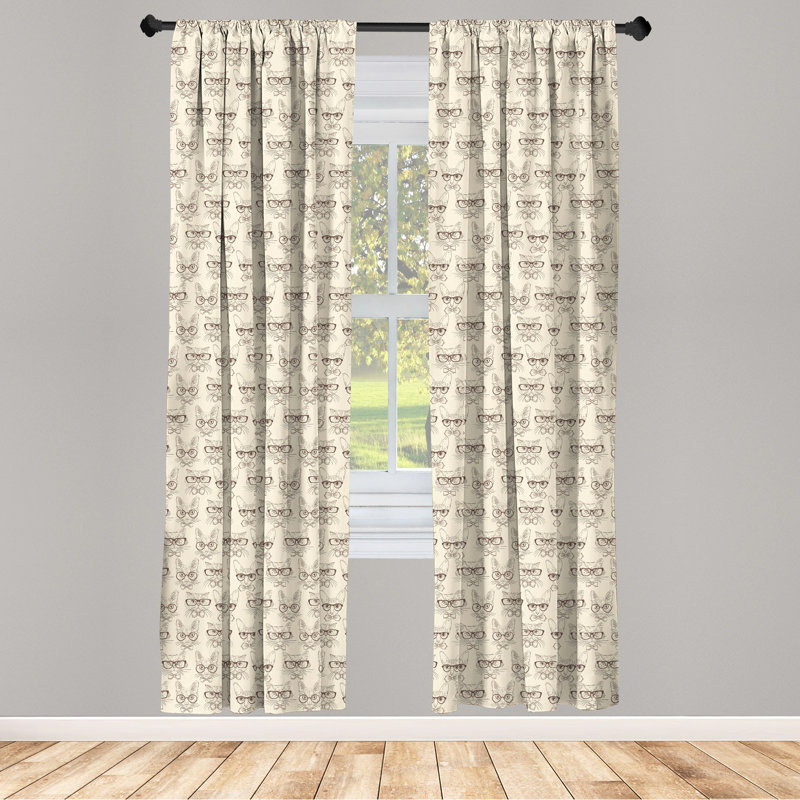 Panneaux de rideaux semi-diaphanes avec passe-tringle Hipster, 28 po x 84 po