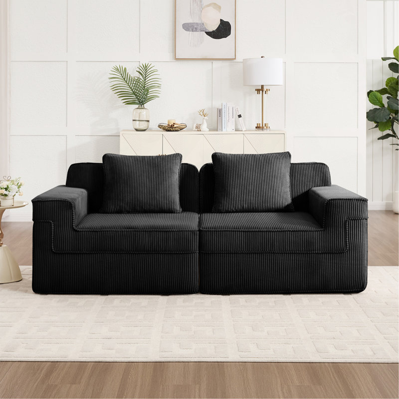 Canapé modulaire à compression Boneless, canapé modulaire Cloud avec assise profonde et canapé modulaire moderne, Rose