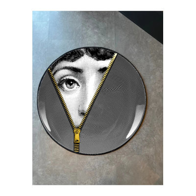 Face-Themed Black And White Carpet