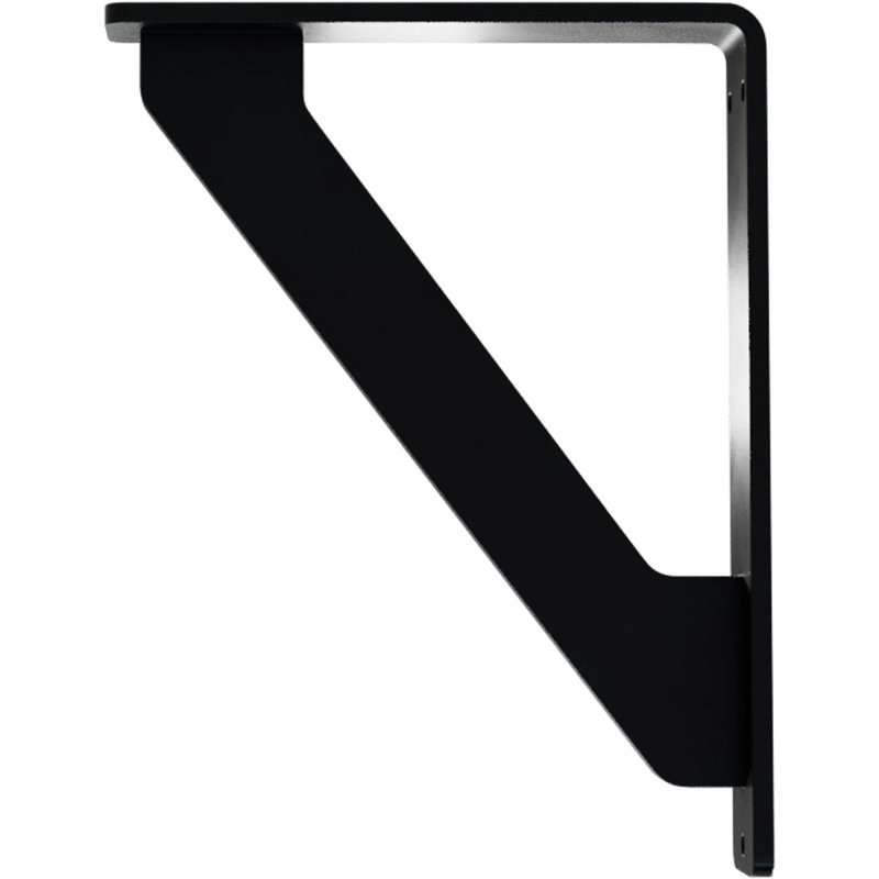 Support traditionnel en fer forgé, H 12 po x l 1,5 po x P 10 po, Noir