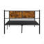 Geissler Metal Bed Frame with Wood Panel Headboard-123834357-123819852
