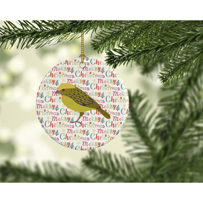 Décoration de Noël suspendue lézard canari