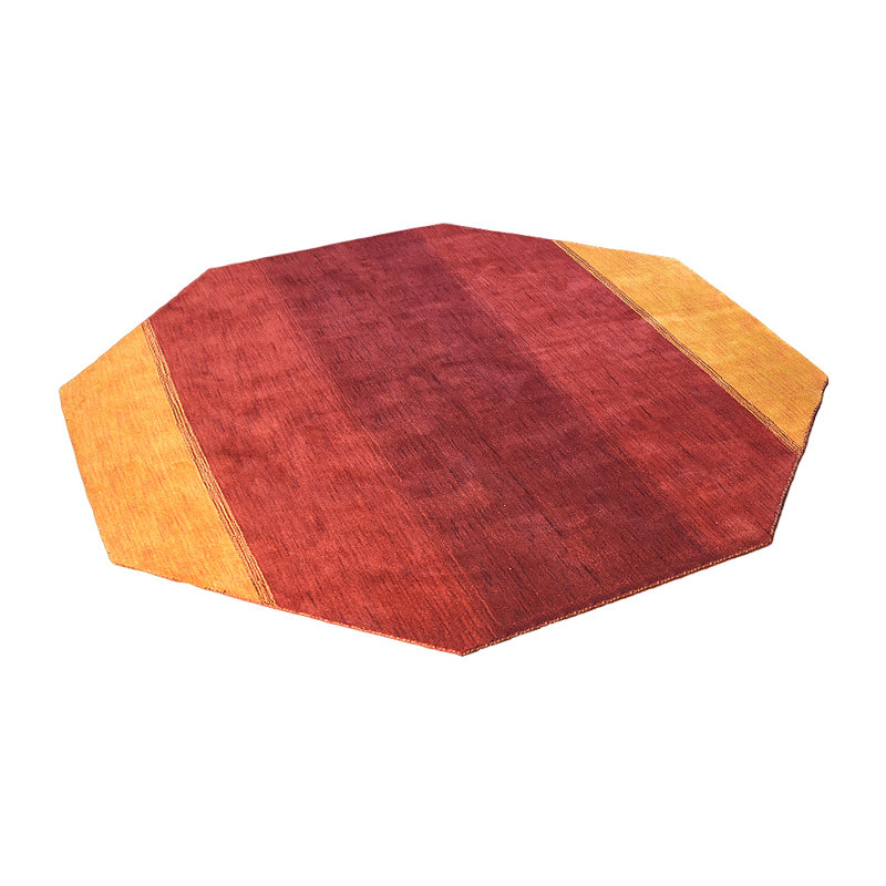 Manns Hand Knotted Loom Wool Eco-Friendly Area Rugs - Orange & Red Color | Contemporary Design | Area rugs for living room, bedroom