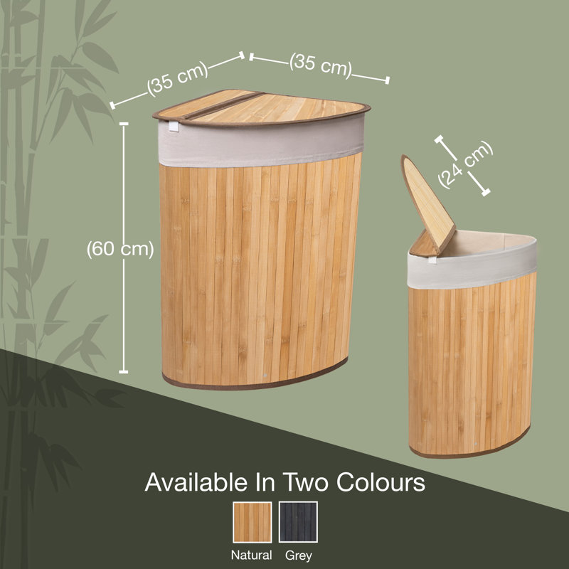Bamboo Laundry Room Organiser, Natural