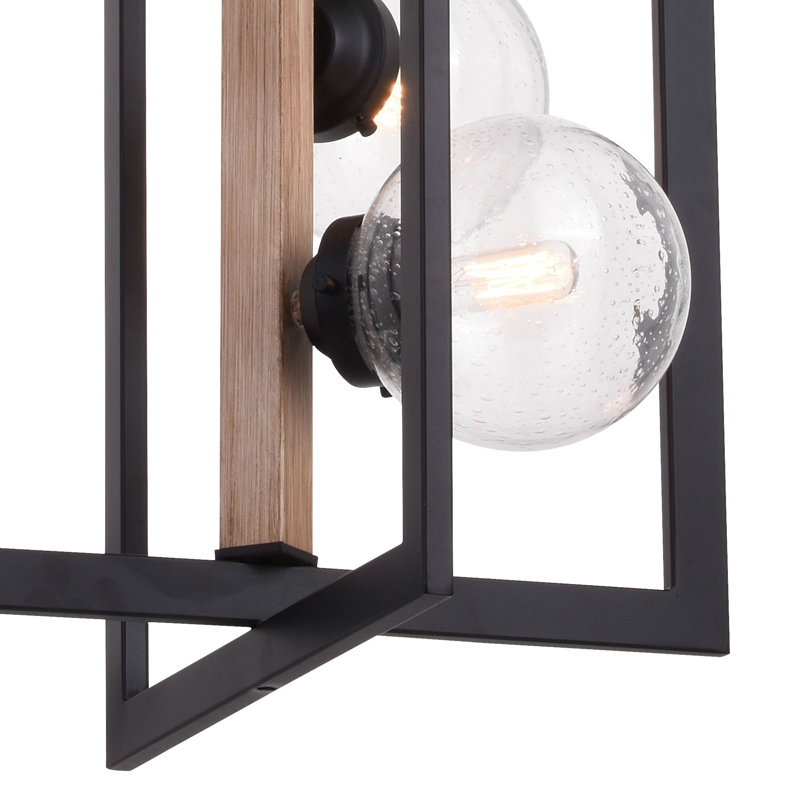 Adonay 4 - Light Steel Dimmable Square / Rectangle Chandelier