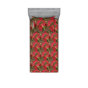 Moutarde pâle / motif floral rose pâle