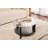 Modern Coffee Table with 100% Tempered Glass Top, 29.5 x 15.7 x 29.5 inches | Durable 100% Melamine Coated Particle Board Frame, Thickness: 0.7 inches | Stylish Design, Perfect for Living Room & Contemporary Spaces, 33 lbs Capacity-47707626-47707627