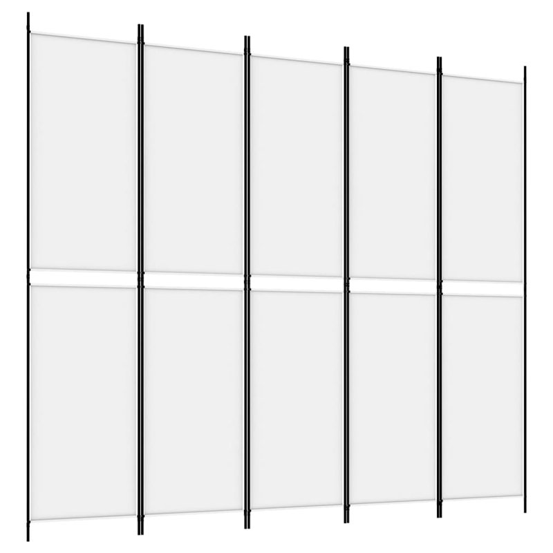 Cloison pliante Rikkea, Blanc, 5, H 86,6 po x l 98,4 po