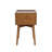 Loki Mid Century Modern Solid Wood Nightstand with Iconic Chevron Front Drawer & Elegant Tapered Legs, Premium Hevea Wooden Bedside Table With Ball Bearing Slide-845526196