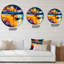 Petit bateau au phare au coucher du soleil - Horloge murale nautique et côtière-60187716