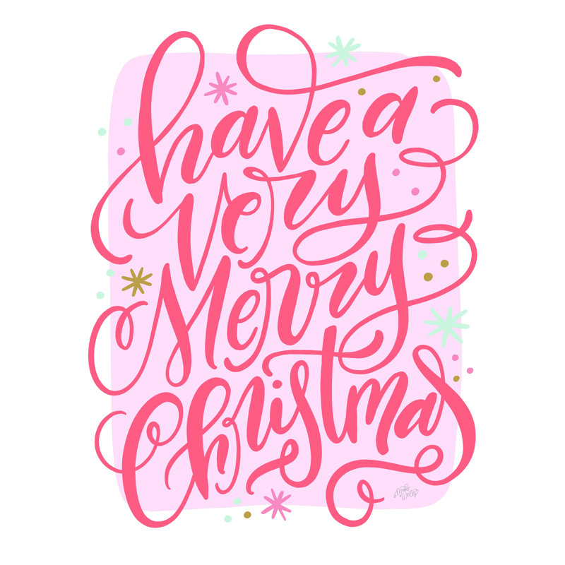 «Franchell Have A Très Merry Christmas», reproduction sur toile tendue, H 36 po x l 24 po