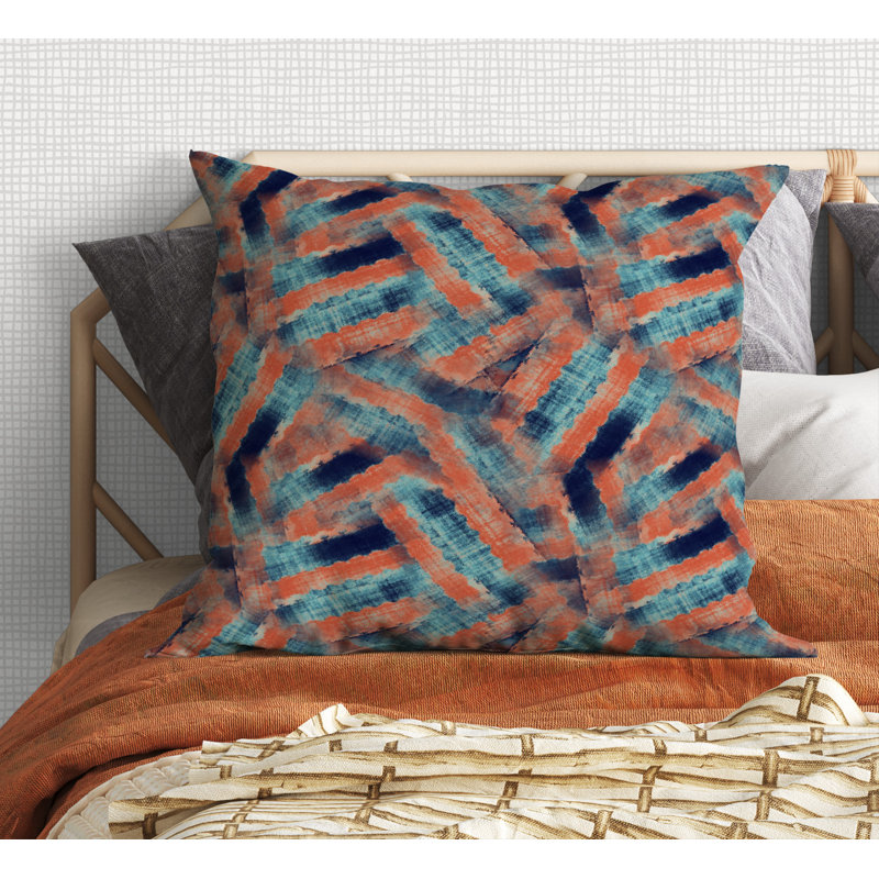 Abstract Outdoor Reversible Throw Pillow, 24" x 24"