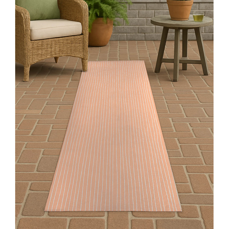 Slat Non-Slip Outdoor Rug, Runner 2'6" x 8'