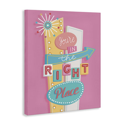 Retro In The Right Place Canvas Wall Art by Nancy McKenzie