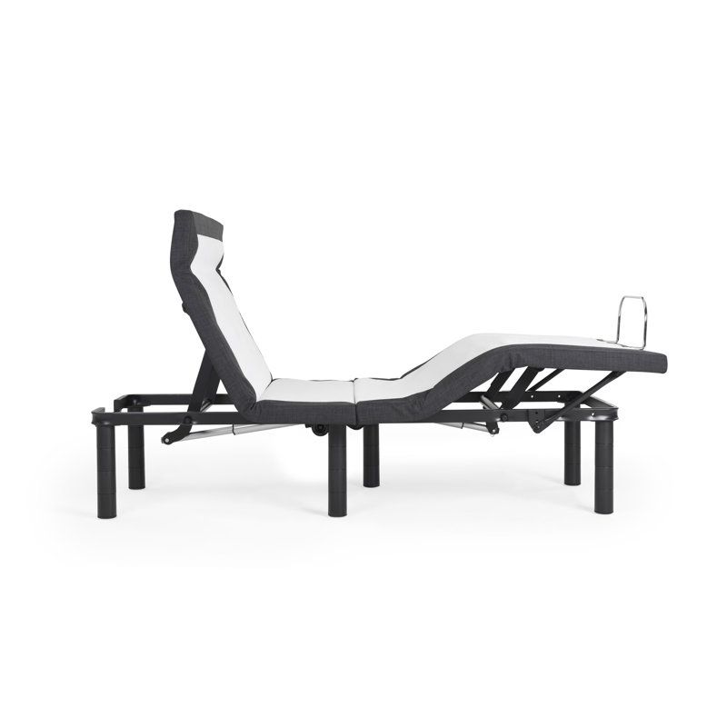 Base de lit réglable Michigamme 15 pouces avec inclinaison de l'oreiller, massable, contrôle sans fil, ports de charge USB