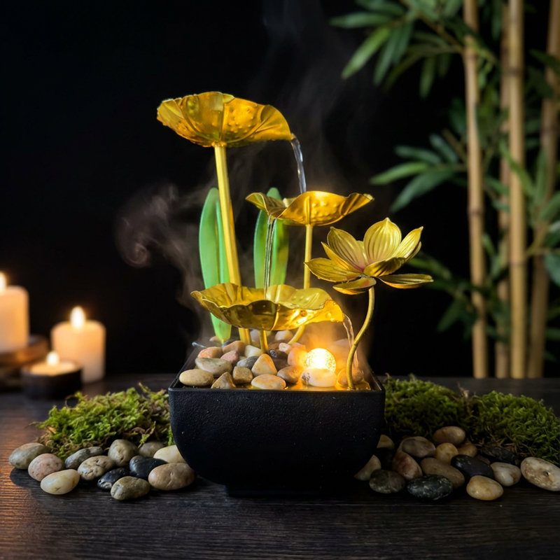 Fontaine de table dorée