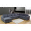 Canapé modulaire réversible en microfibre gris foncé de 129 po Zenius