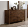 Commode en bois avec 6 tiroirs en brun