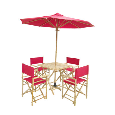 Ensemble repas 6 pièces avec parasol Sheila