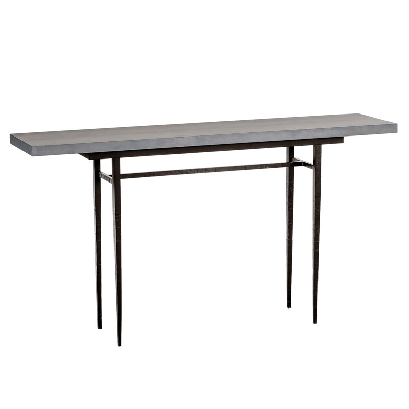 Wick Console Table, Oil Rubbed Bronze, 32.1" H x 60" W x 14" D, Gray