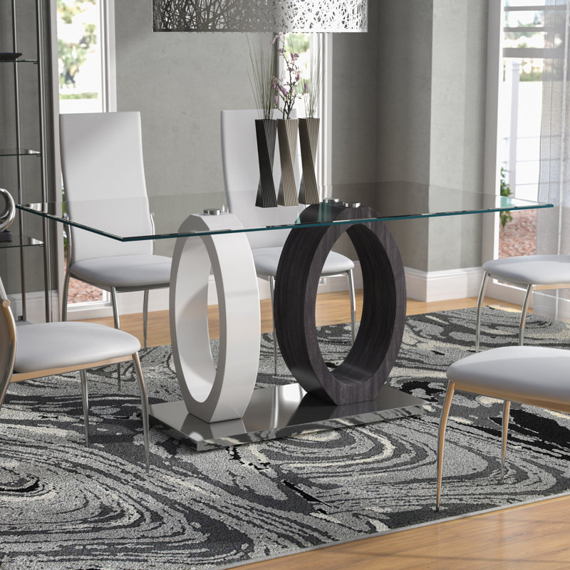 Poirier Glass Top Dining Table