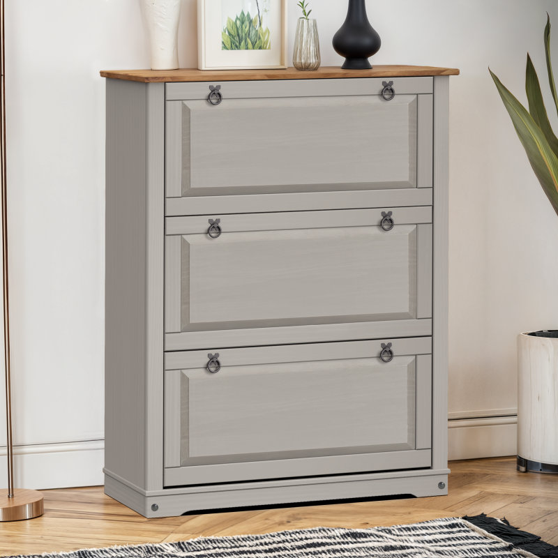 Bayhills Rectangle Accent Cabinet, Grey, Silver