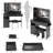 41" Large Size Left Drawer Desktop Vanity Table+Cushioned Stool Dresser Set, 2 AC+2 USB Power Station, Hair Dryer Stand, Extra Large Touch Control LED Mirror, 3-Color Switch, EPA, GCC, UL Certificate-1228626565