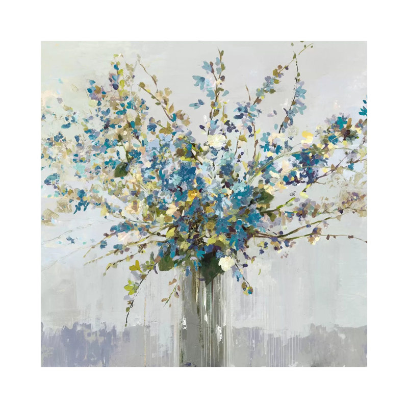 «Bouquet» par Allison Pearce - estampe numérique sur toile tendue avec châssis, H 48 po x l 48 po x P 1,5 po, Pas de tapis