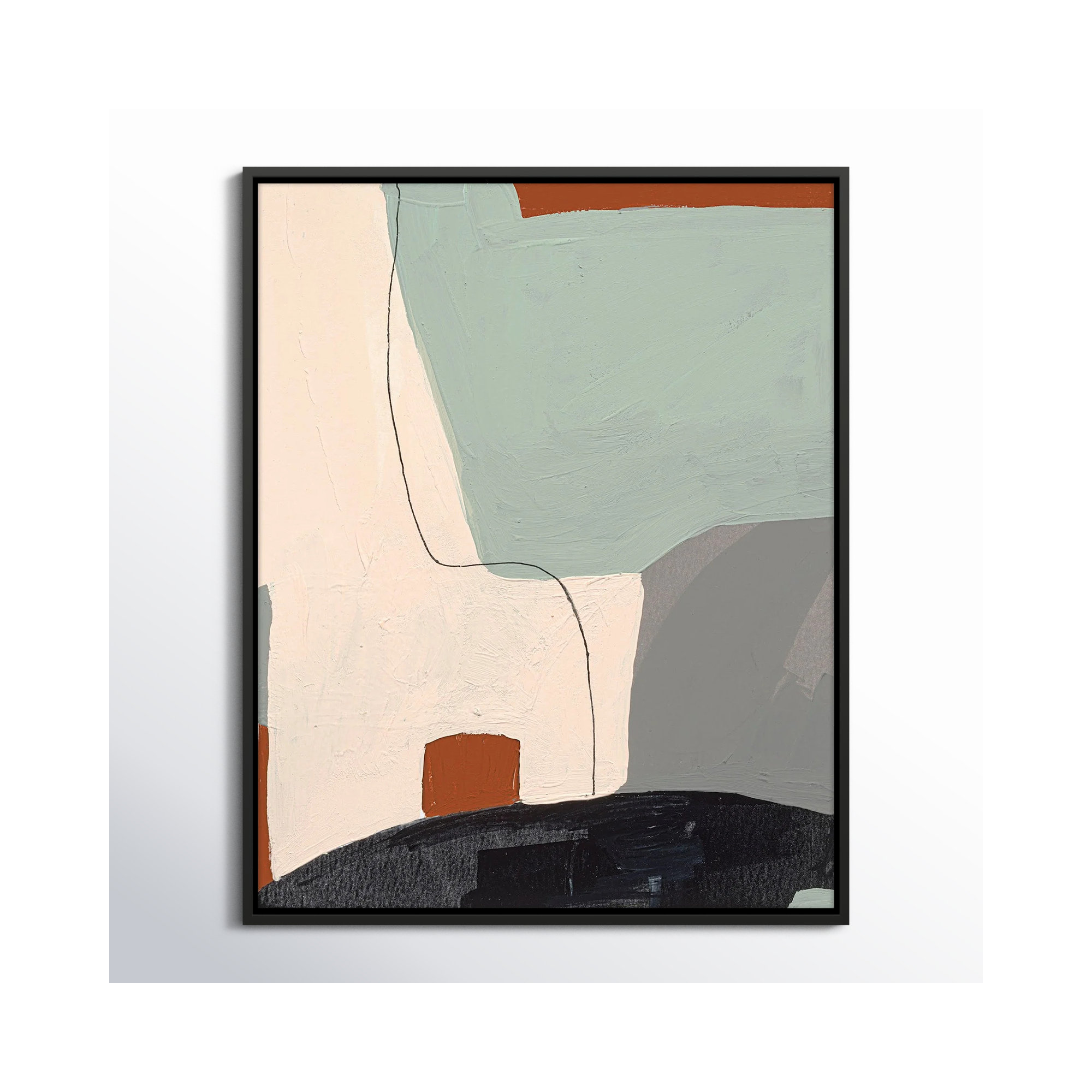 Dreamscape 3 by Andrea Stokes, 50" H x 40" W x 1.38" D, Black Framed