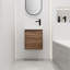 Petit meuble-lavabo flottant de 18 pouces avec lavabo simple, convenant à une petite salle de bain