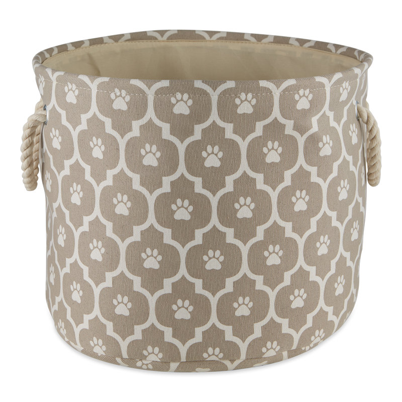 Panier en tissu Lattice Paw, H 12 po x l 15 po x P 15 po, Pierre