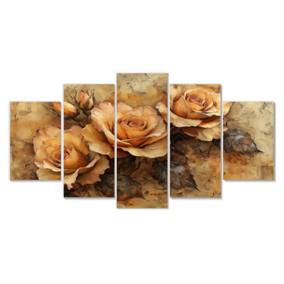 Brême - roses, art mural - ensemble d'art mural en M