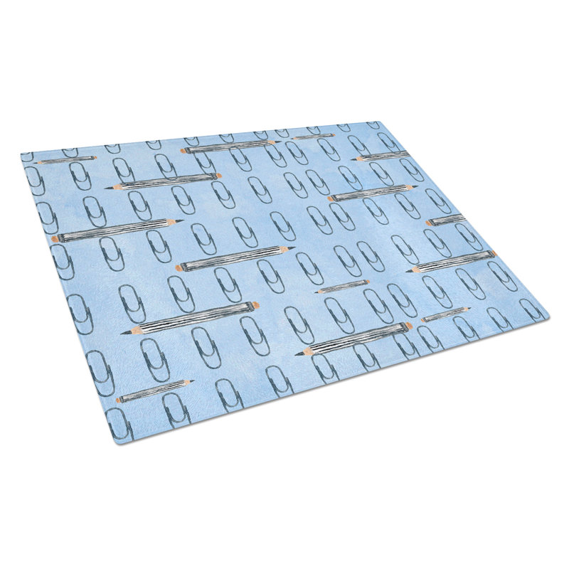 Planche à découper en verre trempé en verre trempé caroline, Bleu