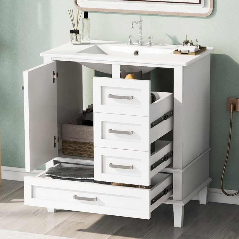 Meuble-lavabo 30 po, Blanc