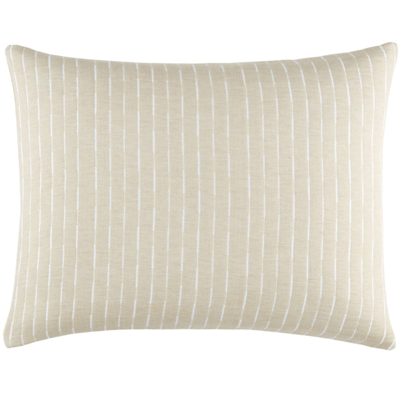 Natural Ivory Cotton Standard Sham with Zipper Closure