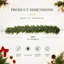 Guirlande de Noël artificielle en cyprès de 3,65 m (lot de 2), aspect réaliste, idéale pour la décoration intérieure et extérieure de Noël.-136403590-136403593