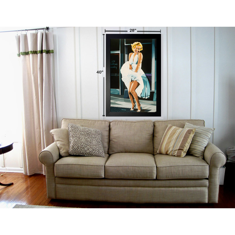 Reproduction d'art encadrée sur papier « Marilyn Monroe the Seven-Year Itch », H 40 po x l 28 po x P 1,25 po