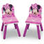 Disney Minnie Mouse 4-Piece Playroom Solution By Delta Children – Set Includes Table And 2 Chairs And 6-Bin Toy Organizer