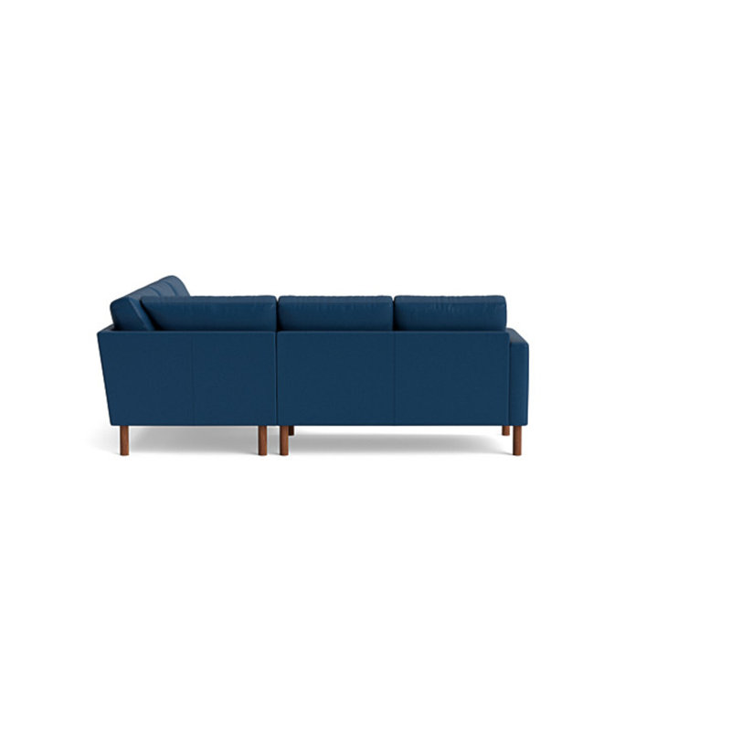 Laguna Leather Sectional, Right Hand Facing, Leather - Deep Blue