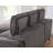 99" W Contemporary Sectional, Dark Gray-676428680