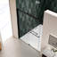 Porte de douche en verre trempé lisse coulissante lisse et lisse pour l'élégance de la salle de bain