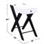 Table rectangulaire blanche et noire avec station d'alimentation, Kd, 1 tiroir, pieds, fabrication, largeur 22 po, profondeur 13, hauteur accent 24