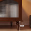 Rubberwood TV Stand with Cabinets & Drawers-2020718710