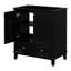 30" Bathroom Vanity Base Only In Black, Solid Wood & Cabinet, Doors And Drawer, Multi-Functional, Adjustable Shelf, Assembly Required 30", Board, Functional Needed