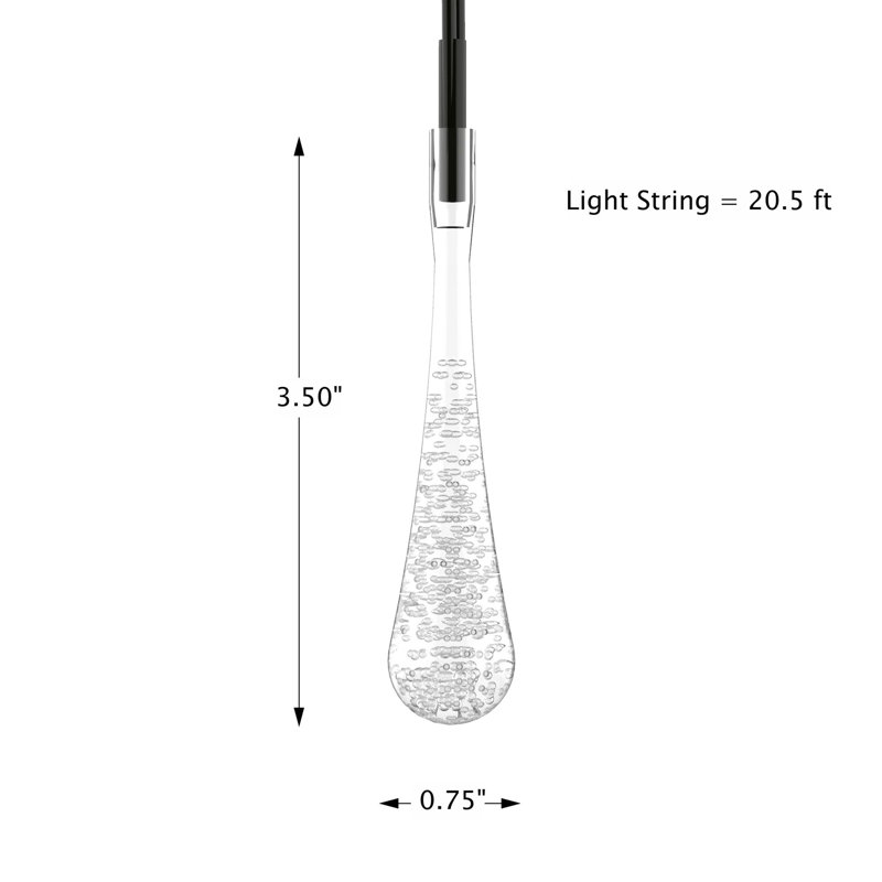 20.5' Outdoor LED Solar Powered 30 - Bulb Novelty String Light, Cool White