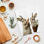 Ensemble de 2 serviettes de cuisine en forme de lapin de Pâques pour les amoureux des lapins