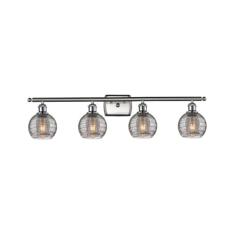 Éclairage de salle de bain à intensité variable 4 lumières Ballston, Nickel satiné brossé